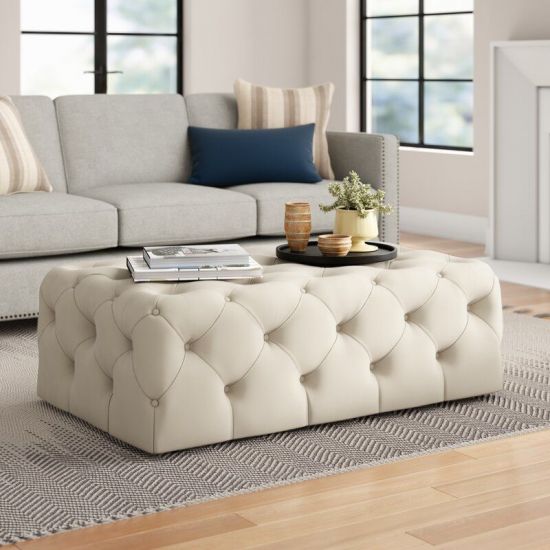 Пуф Otto с прострочкой (каретная стяжка)