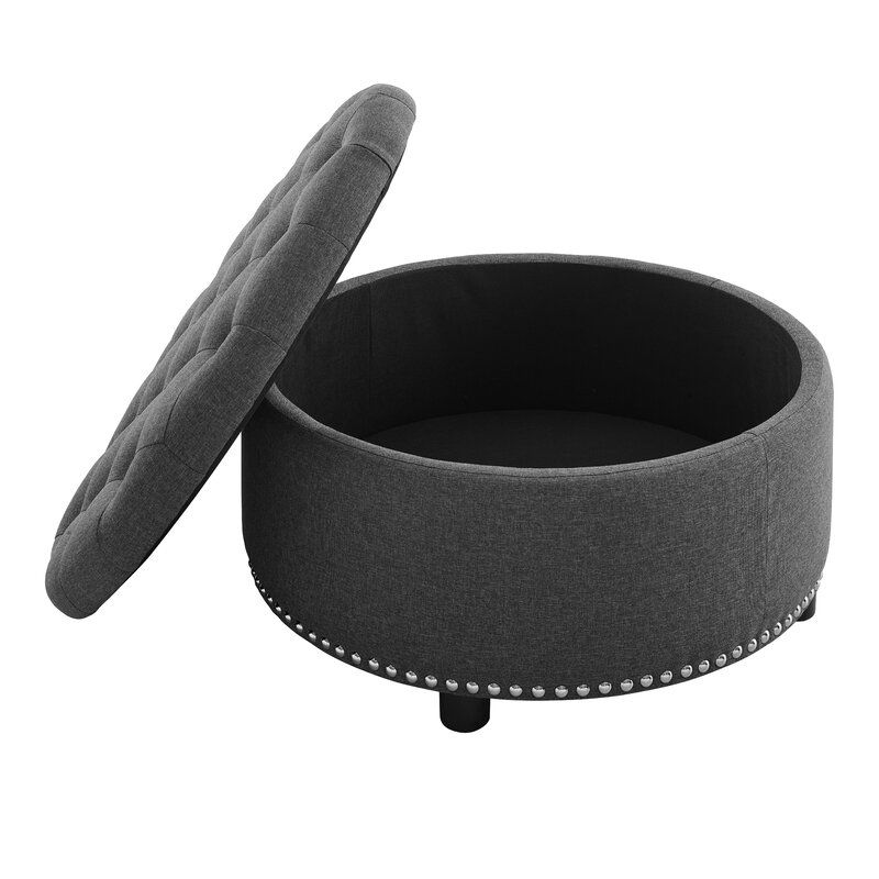 Большой пуф Tala с прострочкой (каретная стяжка) и ящиком